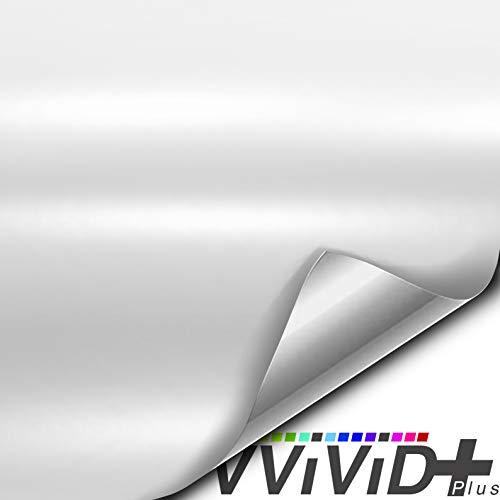 割引特売 VViViD+ サテンパールホワイトビニールカーラップフィルム (50フィート×5フィート)