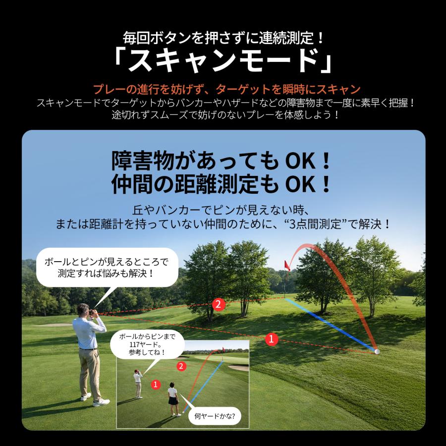 ☆2026新発売☆ ＼エイミングモード搭載／ J2000 ゴルフ距離計