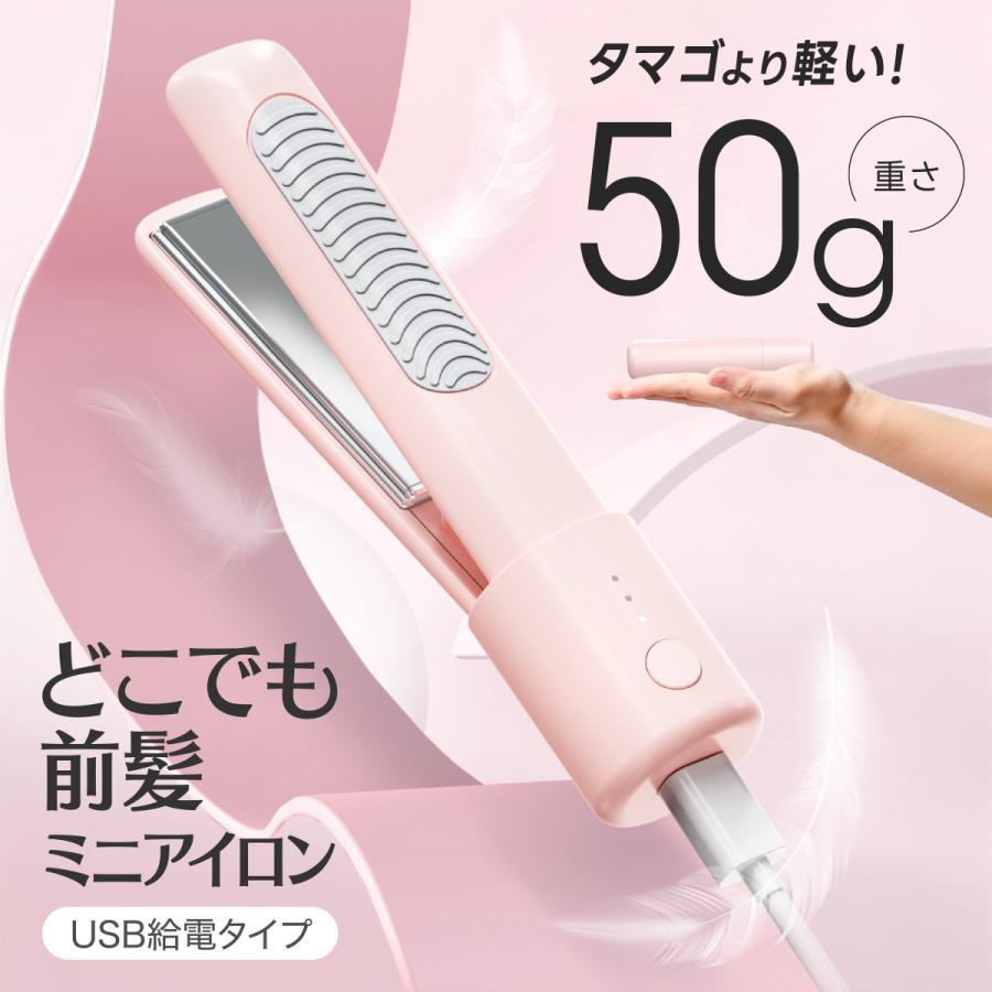 SHOBIDO どこでも前髪ミニアイロン (USB給電式) 軽量 ヘアアイロン