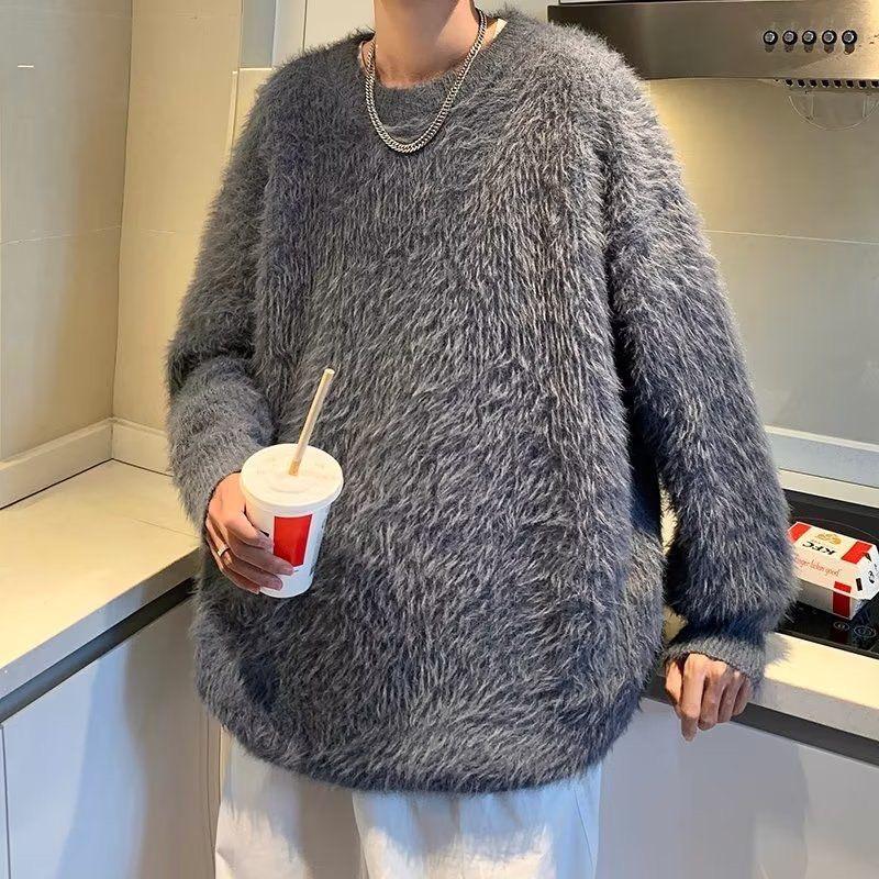 メンズ シャギーニット モヘアタッチ セーター オーバーサイズ メンズ シャギーニット モヘアタッチ セーター オーバーサイズ