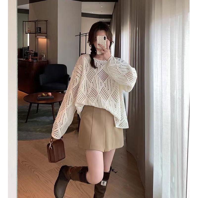 メッシュ ニット トップス レディース 春 長袖 透かし編み メッシュ ニット トップス レディース 春 長袖 透かし編み