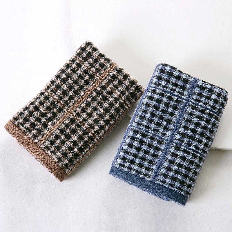 ハンドタオル チェック柄 2枚セット コットン メンズ レディース 大人