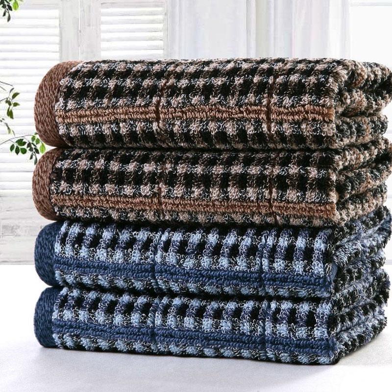 チェック柄タオルハンカチ ハンドタオル チェック柄 2枚セット コットン メンズ レディース