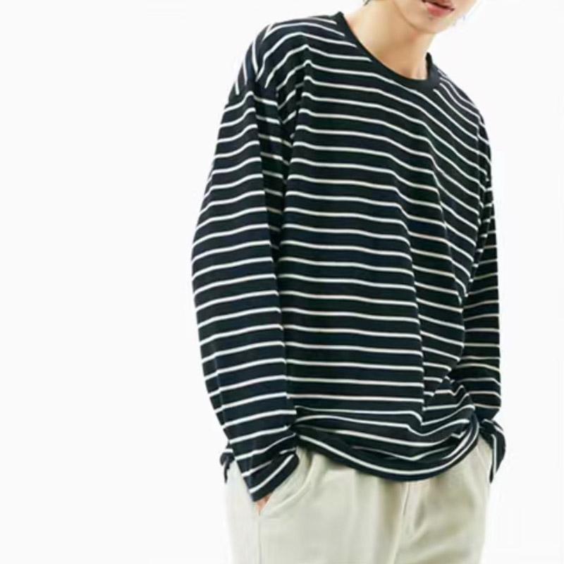 ボーダーTシャツ ロングTシャツ メンズ 長袖 Tシャツ ヘビーウェイト