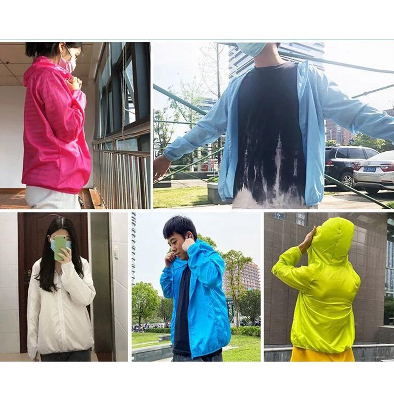 UV カット パーカー ポケッタブル シアー UPF50 軽量 収納袋付き 撥水