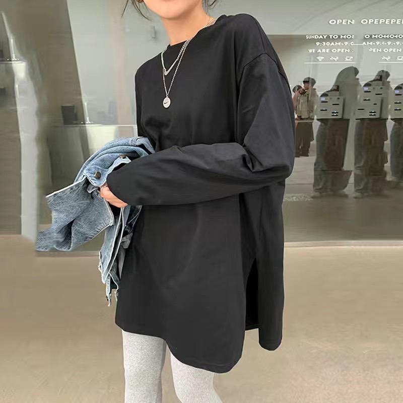 ロング Tシャツ レディース シャツ ロング丈 長袖 カットソー ロンT