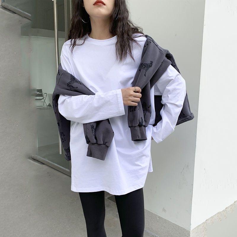 ロング Tシャツ レディース シャツ ロング丈 長袖 カットソー ロンT