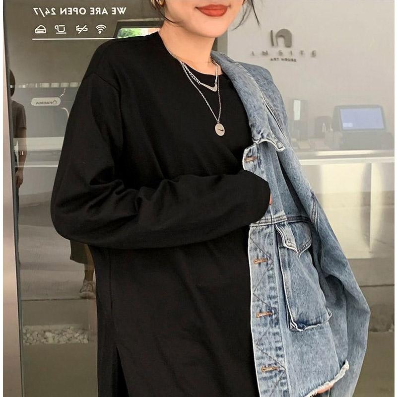 ロング Tシャツ レディース シャツ ロング丈 長袖 カットソー ロンT