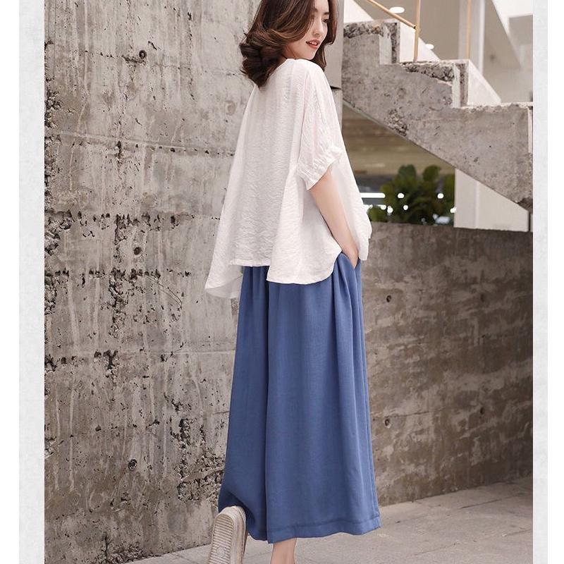 セットアップ レディース トップス ボトムス ワイドパンツ 麻綿