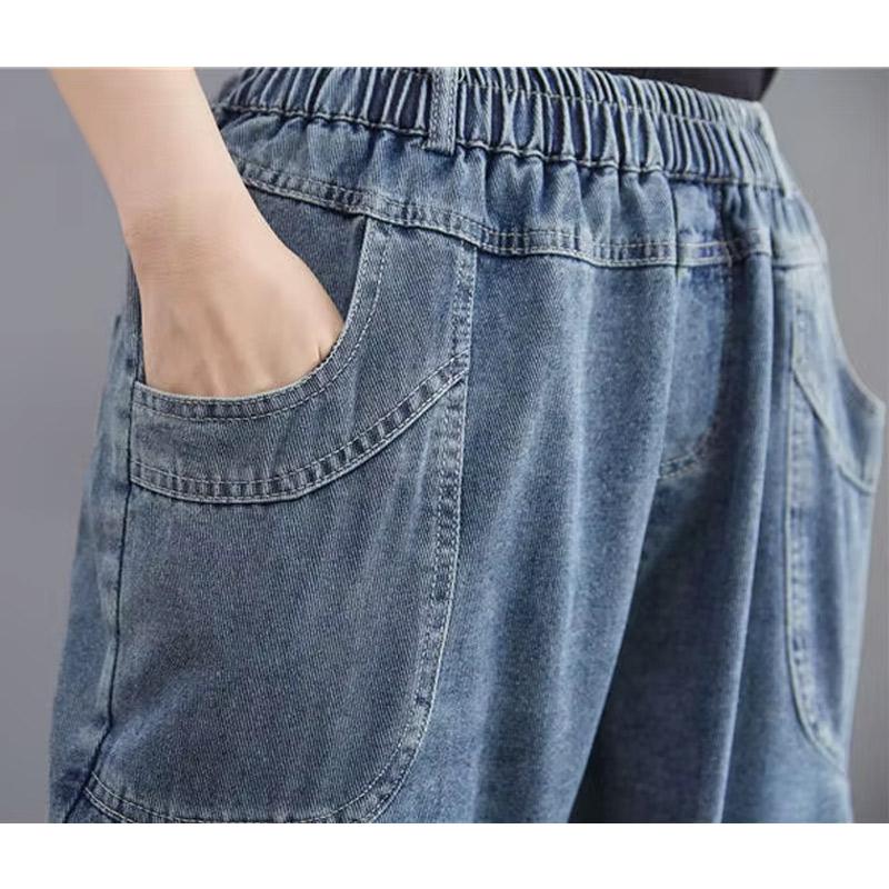 訳あり アンクル丈 ワイド デニム パンツ バレル サルエル ジーンズ