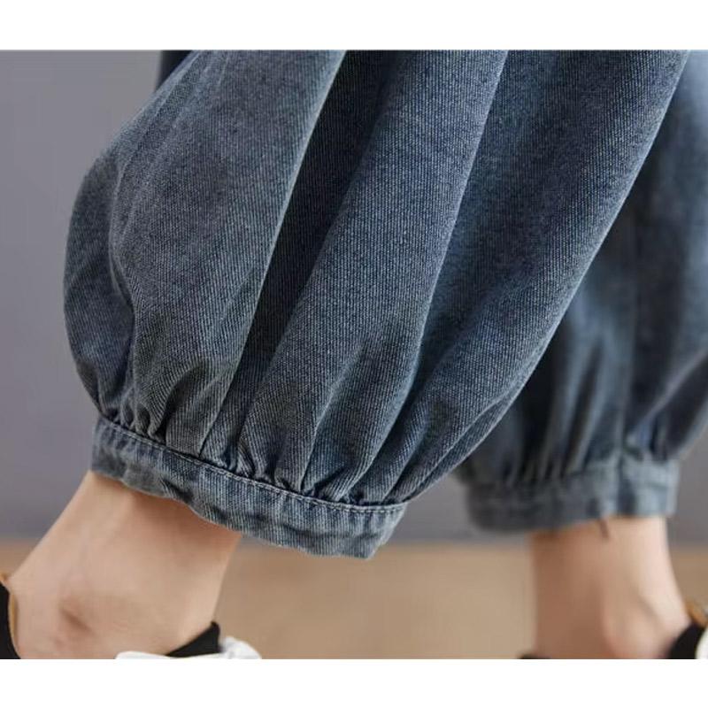 訳あり アンクル丈 ワイド デニム パンツ バレル サルエル ジーンズ