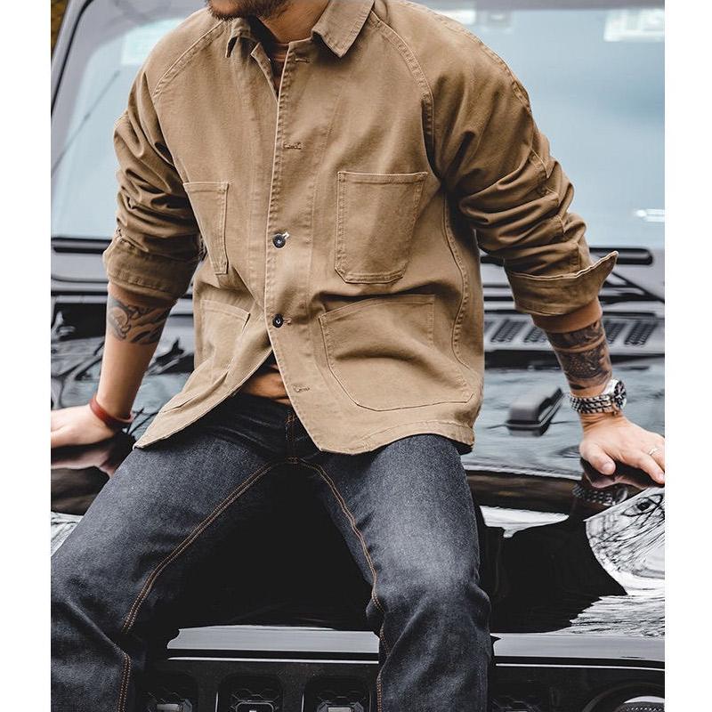 ワークシャツ カジュアル ジャケット ミリタリー ワーク 長袖 羽織