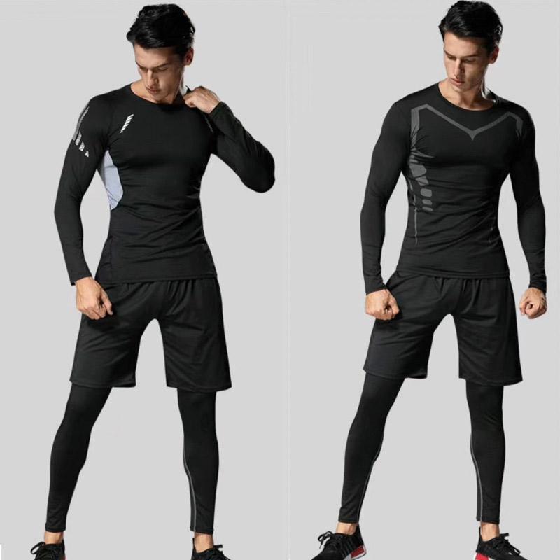 春夏フィットネス服男ランニングスポーツセット速乾 finefinefk_fj-d649