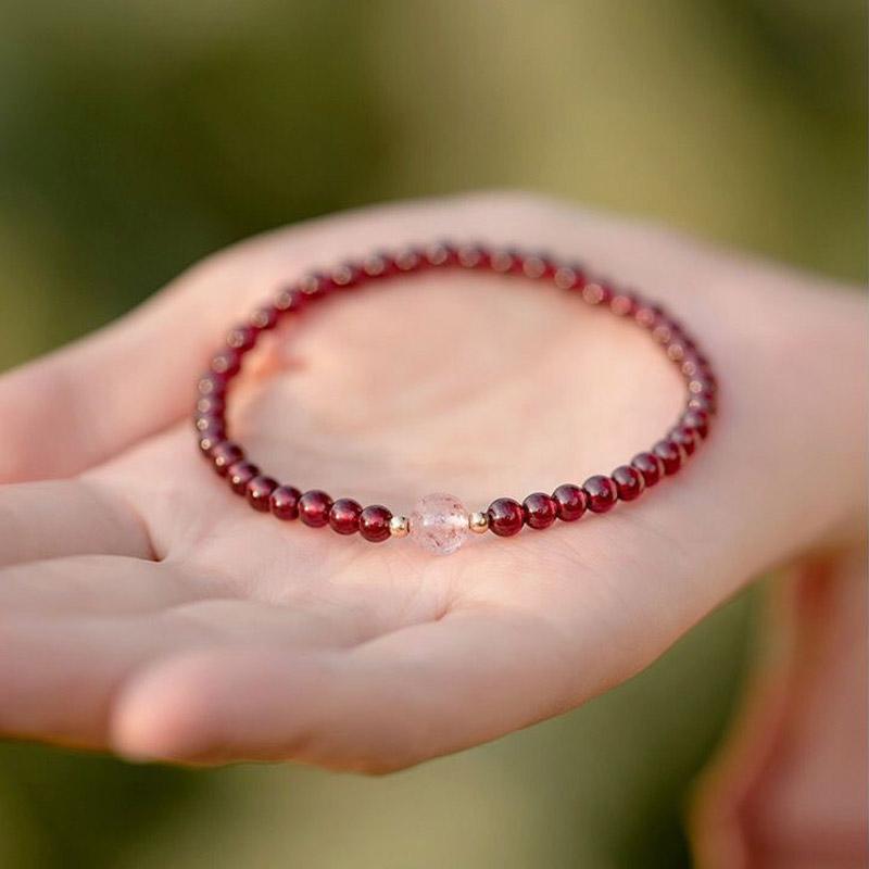 天然石 パワーストーン ブレスレット ガーネット garnet 小粒 天然石 パワーストーン ブレスレット ガーネット garnet 小粒