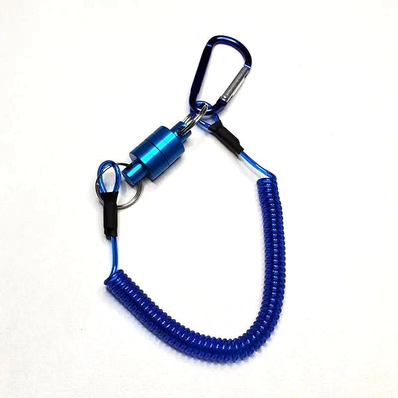 マグネット リリーサー カラビナ スプリングコード 付き マグネット