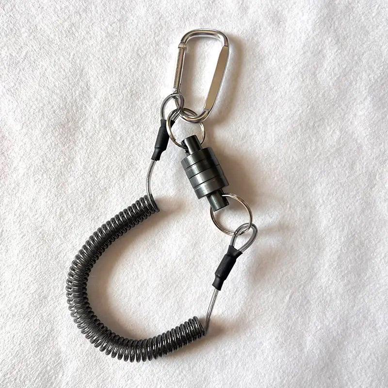 マグネット リリーサー カラビナ スプリングコード 付き マグネット