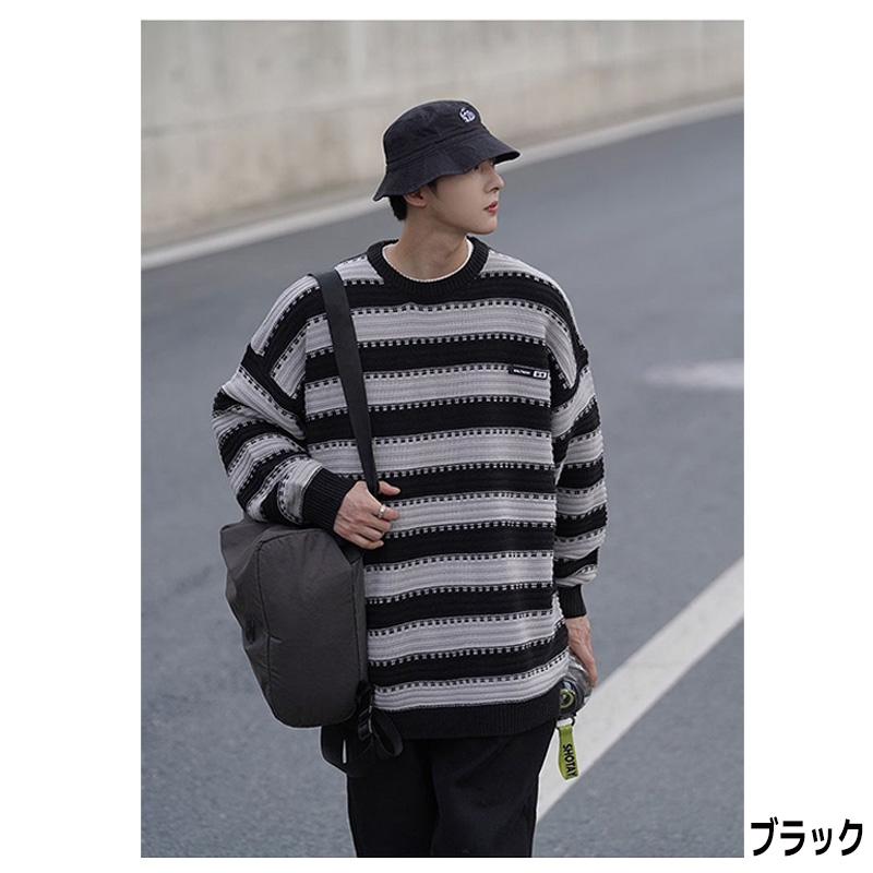 BRIEFING 黒白ストライプ ニットセーター 軽量ストレッチ BRIEFING 黒白ストライプ ニットセーター 軽量ストレッチ セール