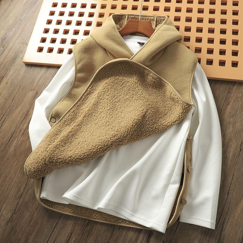 裏起毛ベスト 裏ボア 秋冬 ベスト フード付き フード無し プル