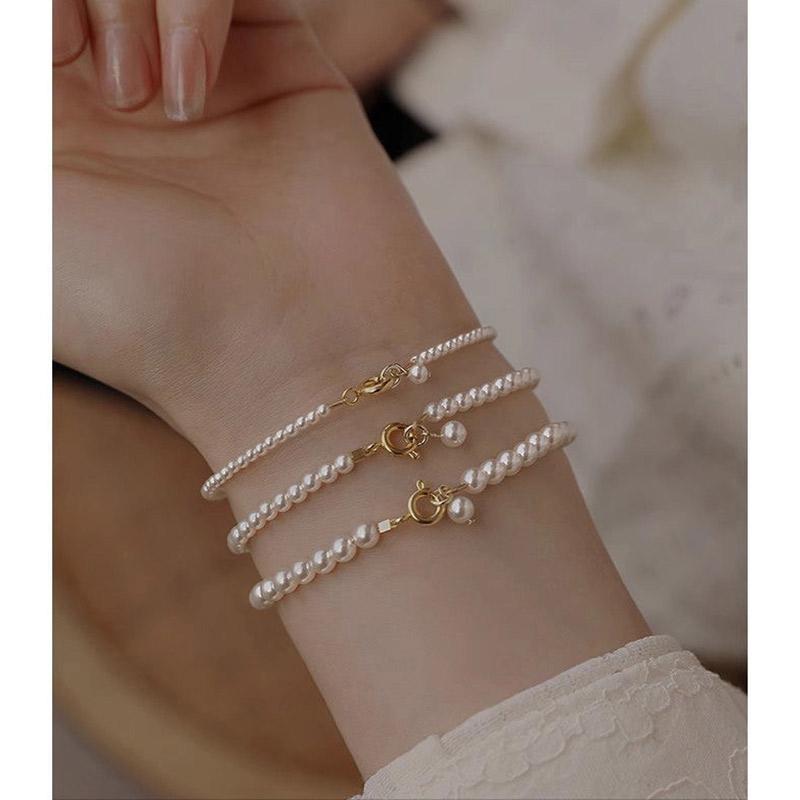 パールブレスレット 4mm : finefine - 通販 - Yahoo!ショッピング