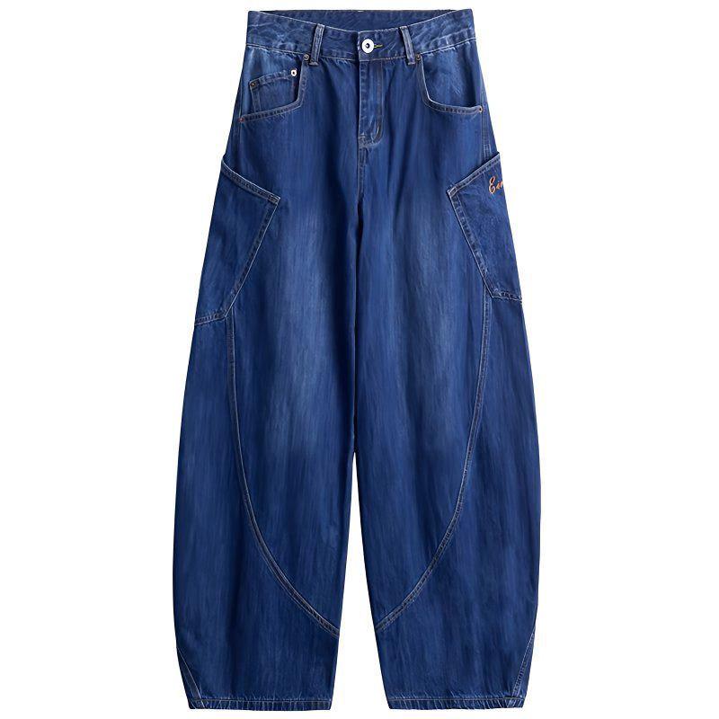 FINE JAPAN カーブ デニム パンツ レディース 大きいサイズ ワイド