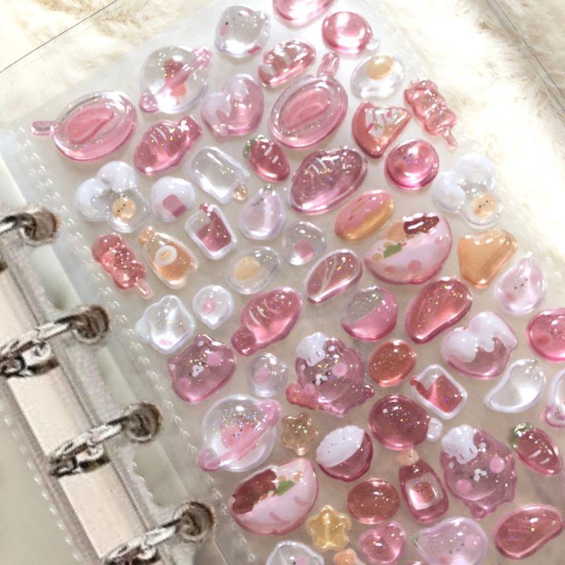 シール帳 クリア バインダー 透明 M5 サイズ ミニ リフィル 10枚