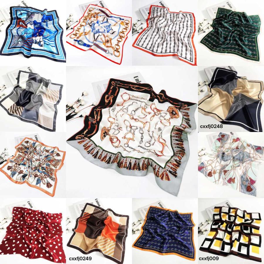 上質シルク100％ レディーススカーフ 女子力をアレンジ 上品なデザイン 贅沢な肌触感 52×52cm |  | 14