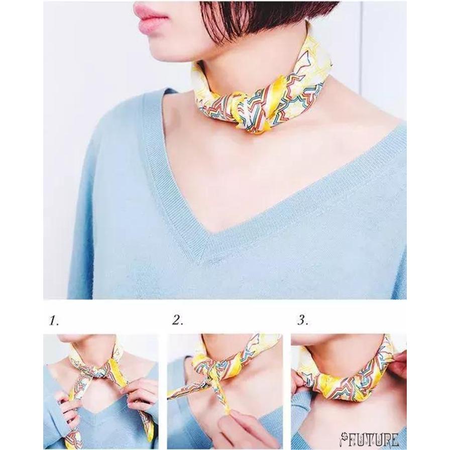 上質シルク100％ レディーススカーフ 女子力をアレンジ 上品なデザイン 贅沢な肌触感 52×52cm |  | 16