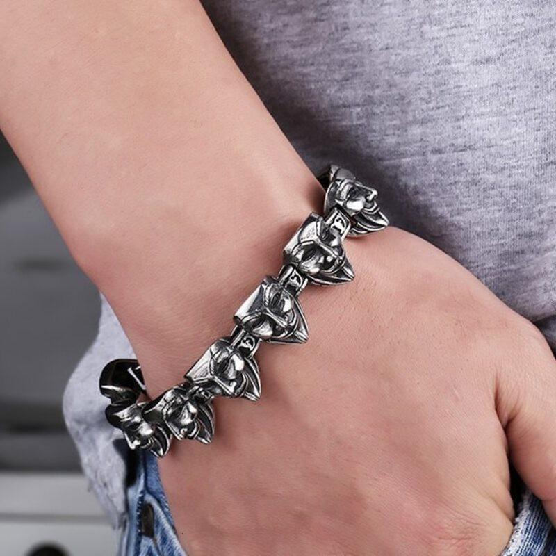 ブレスレット メンズ ステンレス おしゃれ 大人 数珠 ごつい ごつい かっこいい 新しく着き