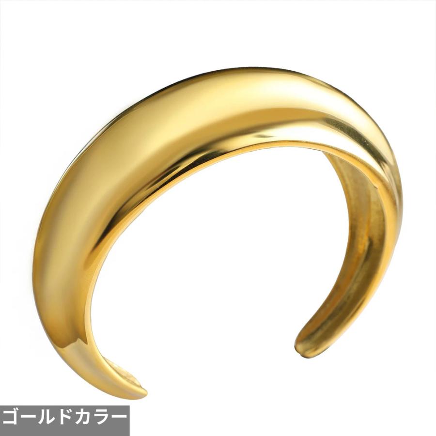 ブレスレット エクスクイジット ステンレス スチール バングル スタイル ビッグ ラウンド レディース 女性 エクサジェレート パンク ジュエリー_6