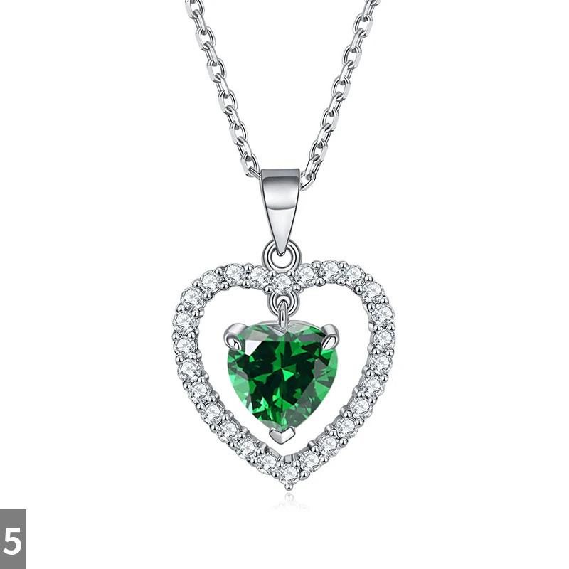 ペンダント ネックレス ジルコニア シルバー チェーン ハート リング レディース 贅沢 ピュア 100% 925 スターリング カラー_17