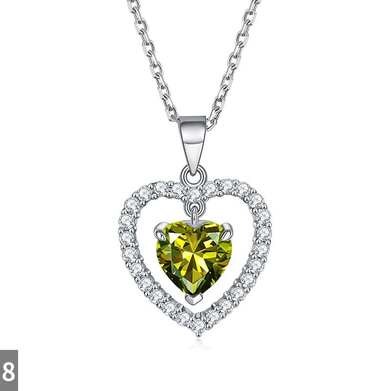 ペンダント ネックレス ジルコニア シルバー チェーン ハート リング レディース 贅沢 ピュア 100% 925 スターリング カラー_7