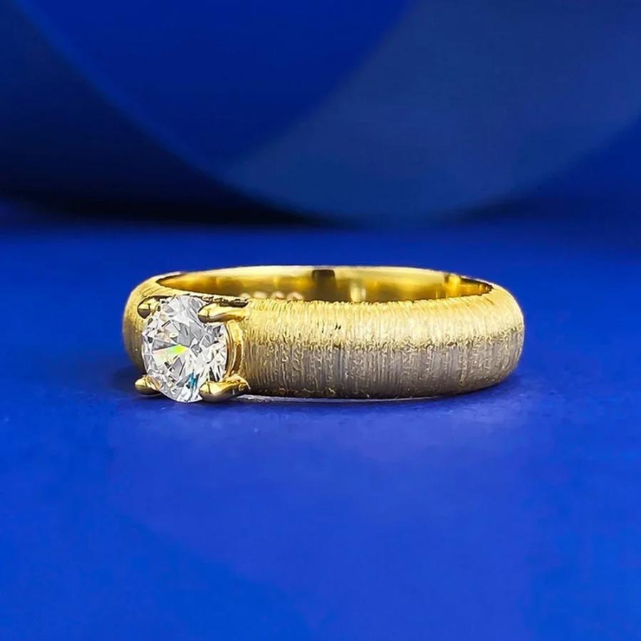 指輪 リング ダイヤモンド ビンテージ ゴールド シルバー ラウンド レディース 925 スターリング 5mm カット ハイ カーボン_1