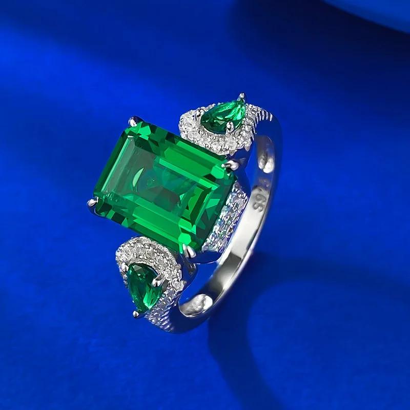 指輪 リング ダイヤモンド 白 ホワイト エメラルド ビンテージ ゴールド シルバー レディース メンズ S925 スターリング 4ct_2