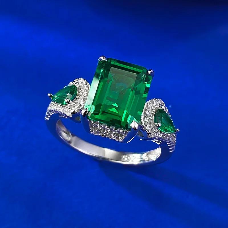 指輪 リング ダイヤモンド 白 ホワイト エメラルド ビンテージ ゴールド シルバー レディース メンズ S925 スターリング 4ct_3