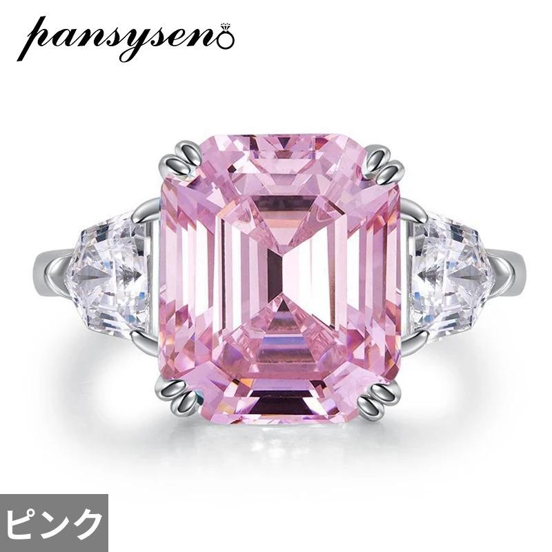 指輪 リング ダイヤモンド シルバー ピンク レディース 贅沢 925 スターリング 10x12mm サファイア アクアマリン 結婚式_6