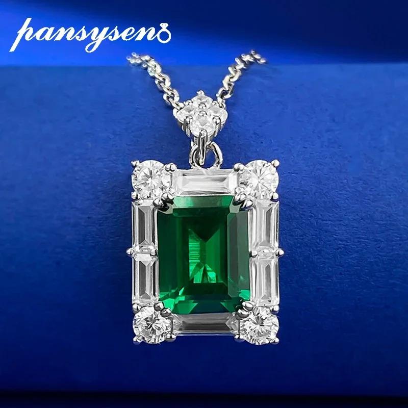 ペンダント ネックレス ダイヤモンド エメラルド シルバー リング レディース 100% 925 スターリング 2ct ハイ カーボン 記念日 ファイン ジュエリー_1