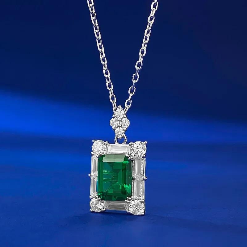 ペンダント ネックレス ダイヤモンド エメラルド シルバー リング レディース 100% 925 スターリング 2ct ハイ カーボン 記念日 ファイン ジュエリー_2