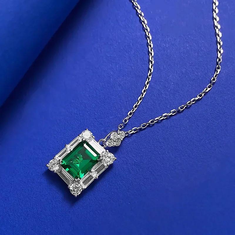 ペンダント ネックレス ダイヤモンド エメラルド シルバー リング レディース 100% 925 スターリング 2ct ハイ カーボン 記念日 ファイン ジュエリー_3