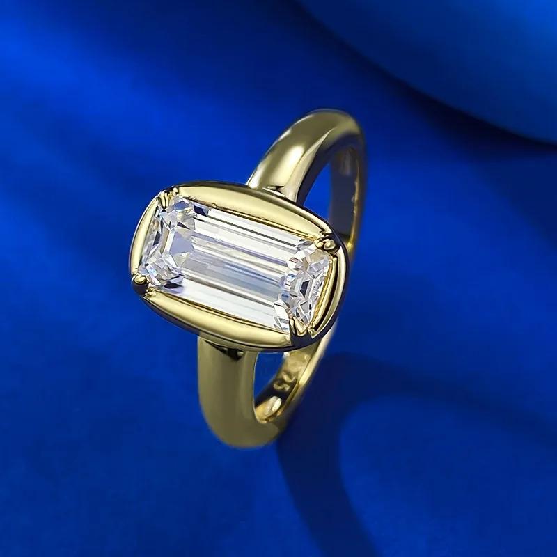 指輪 リング ダイヤモンド ゴールド シルバー レディース 18K カラー 輝く スパークリング 925 スターリング 5*10mm ハイ_2