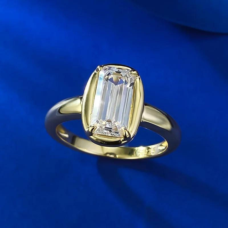 指輪 リング ダイヤモンド ゴールド シルバー レディース 18K カラー 輝く スパークリング 925 スターリング 5*10mm ハイ_3
