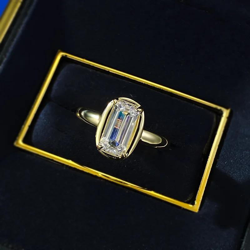 指輪 リング ダイヤモンド ゴールド シルバー レディース 18K カラー 輝く スパークリング 925 スターリング 5*10mm ハイ_4