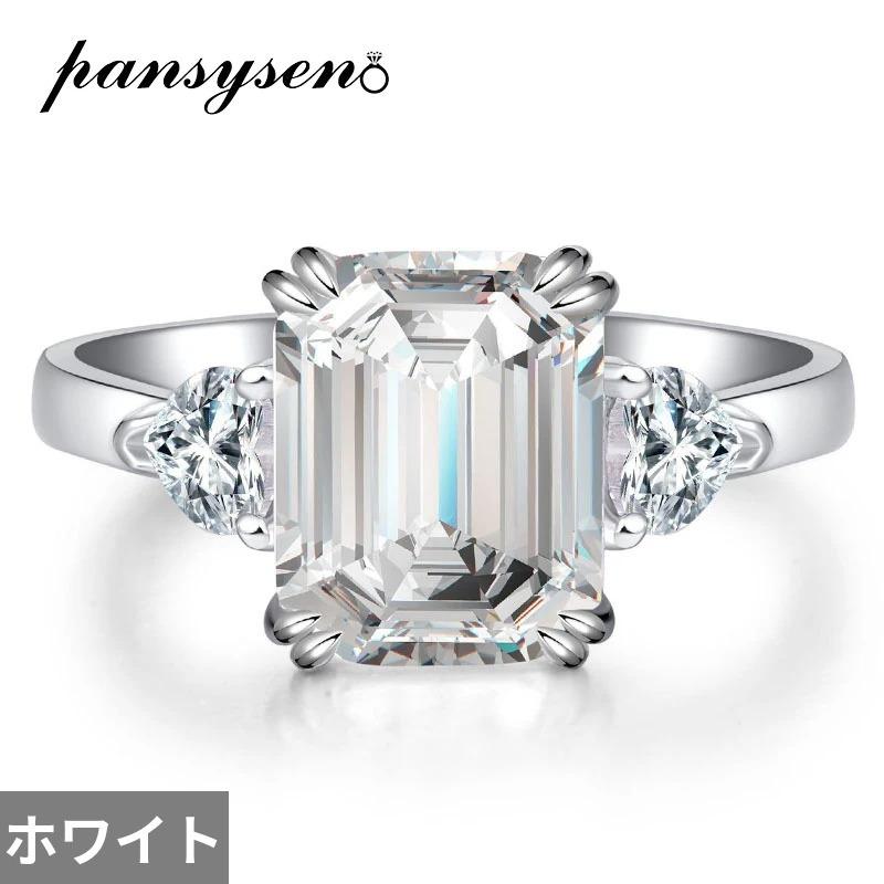 指輪 リング ダイヤモンド シルバー ピンク レディース トレンド 925 スターリング 4ct アッシャー カット サファイア ハイ_7