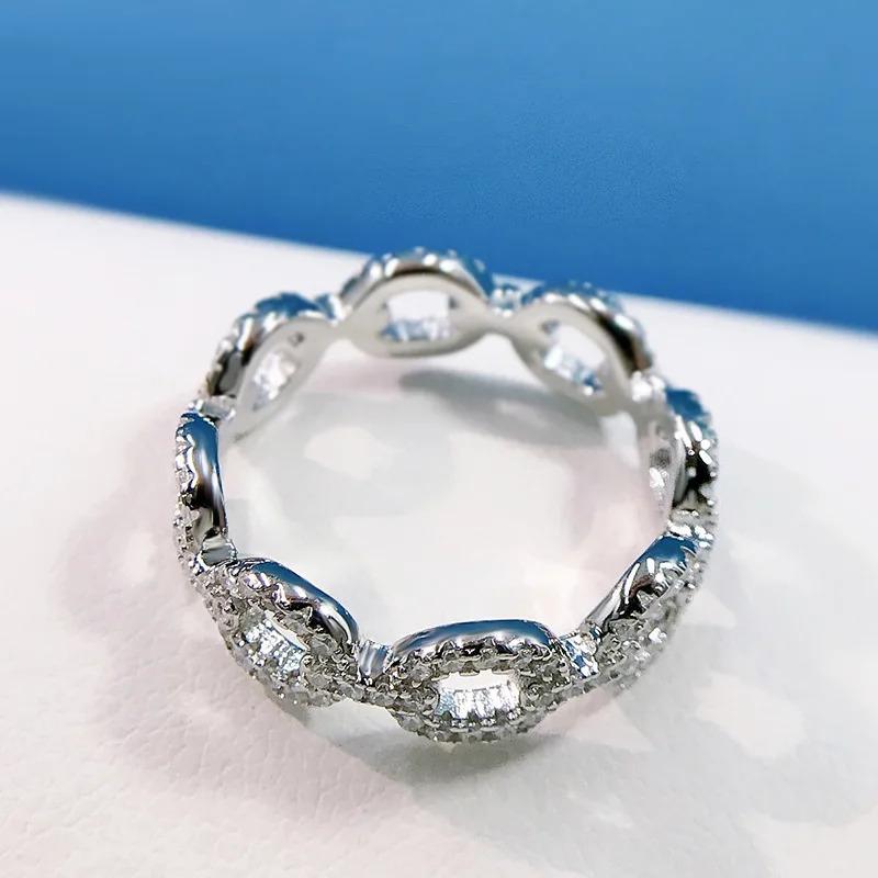 指輪 リング キューバ シルバー レディース 新しい 透かし 100% 925 スターリング 結婚式 ウェディング 婚約 ファイン_4