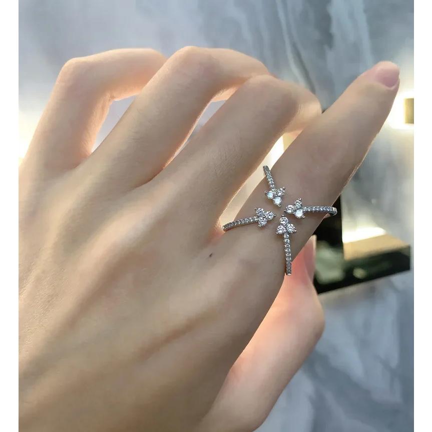 指輪 リング ジルコニア シルバー レディース 925 スターリング AAA ジルコン 婚約 結婚式 ウェディング バンド ファッション_5