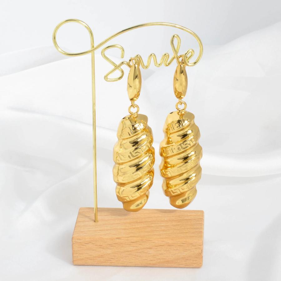 ピアス ネックレス アフリカ ゴールド レディース 贅沢 18K プレート セット 223 トレンド アフリカン ドバイ 結婚式_2