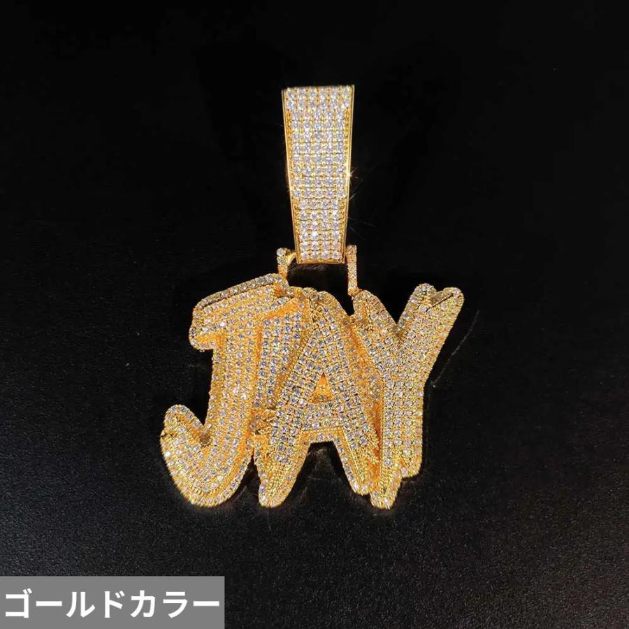 チャーム ペンダント イニシャル ネーム メンズ ファッション パーソナライズ カスタム 2 レイヤー キラキラ CZ レター_6