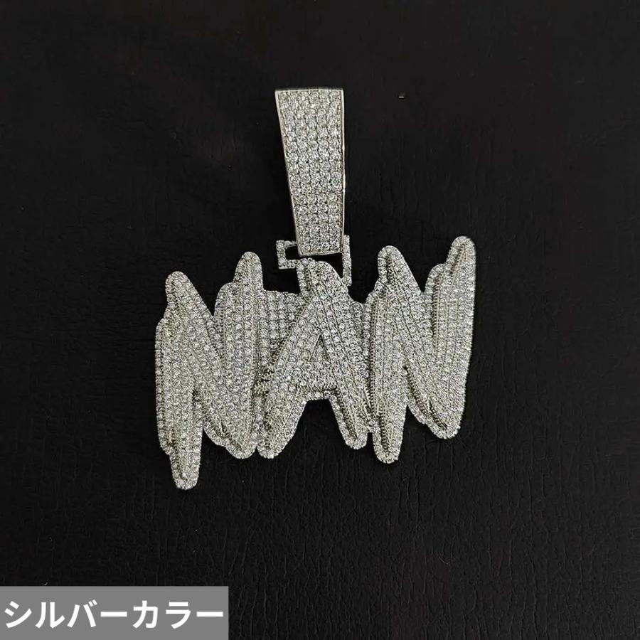 チャーム ペンダント イニシャル ネーム メンズ ファッション パーソナライズ カスタム 2 レイヤー キラキラ CZ レター_7