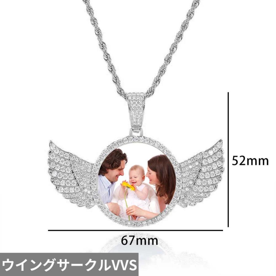 ペンダント ネックレス ダイヤモンド ハス レディース メンズ 26mm/35mm/45mm カスタム 写真 S925 パーソナライズ_9