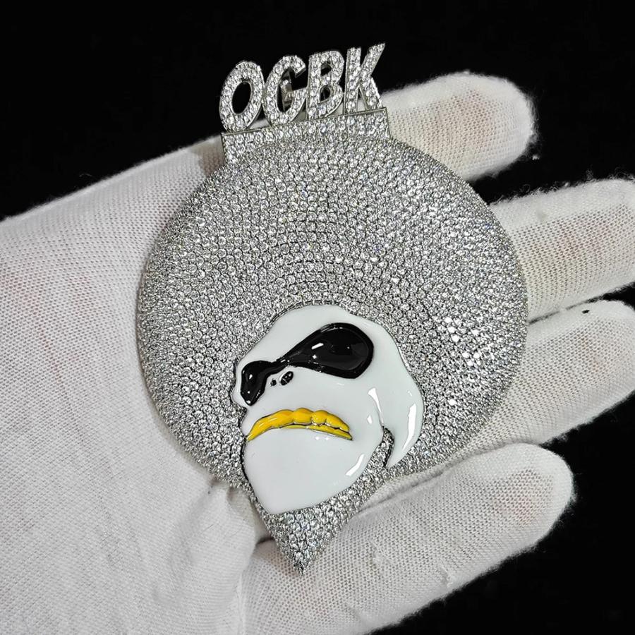 ペンダント ネックレス ジルコニア コッパー カッパー スカル メンズ ヒップ ホップ 5A ジルコン ジュエリー デビル スケルトンの画像