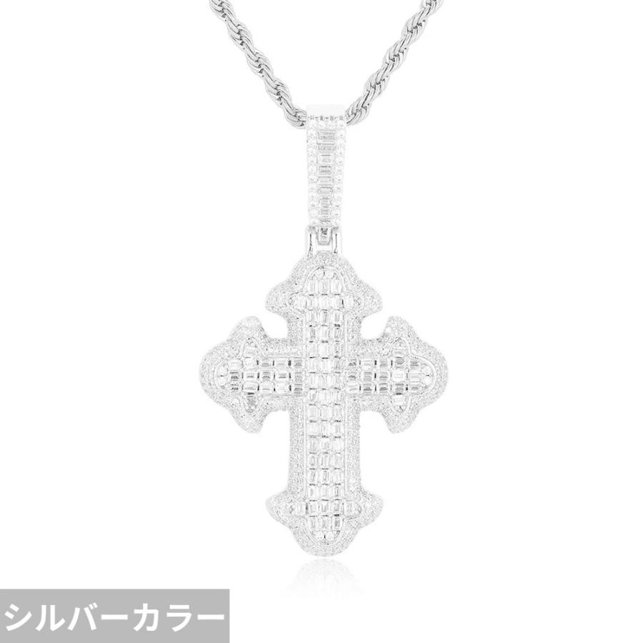 ペンダント ネックレス ジルコニア スクエア クロス レディース メンズ 新しい スタイル ヒップ ホップ 長方形 四角 アイス アウト_7
